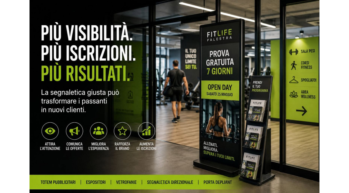PERCHE' UNA BUONA SEGNALETICA PUO' AUMENTARE LE ISCRIZIONI IN PALESTRE E CENTRI SPORTIVI