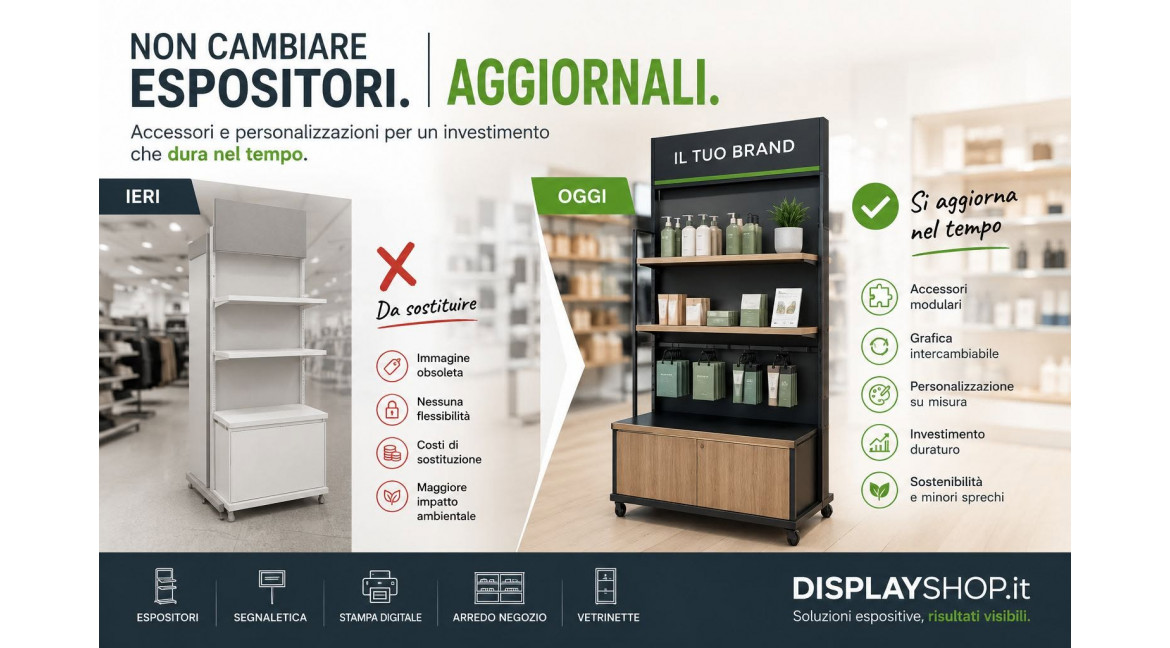 PERCHE' E' IMPORTANTE SCEGLIERE UN FORNITORE DI ESPOSITORI CHE OFFRA ACCESSORI E PERSONALIZZAZIONI