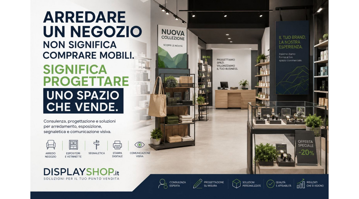 ARREDARE UN NEGOZIO NON SIGNIFICA SOLO COMPRARE DEI MOBILI: L'IMPORTANZA DI UNA ESPERTA CONSULENZA
