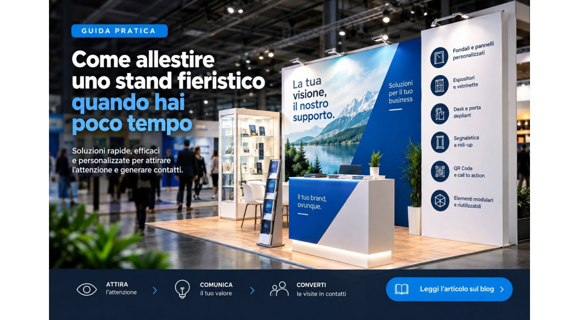 COME ALLESTIRE E PERSONALIZZARE UNO STAND FIERISTICO QUANDO HAI POCO TEMPO