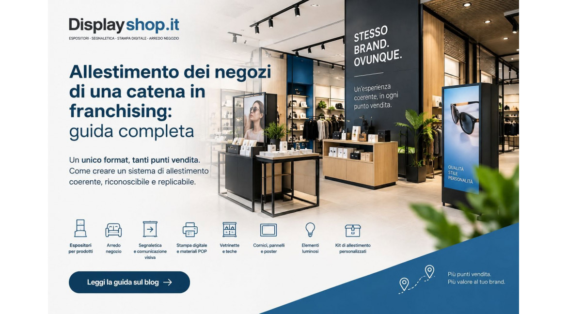 ALLESTIMENTO NEGOZI DI UNA CATENA DI FRANCHISING: GUIDA COMPLETA 