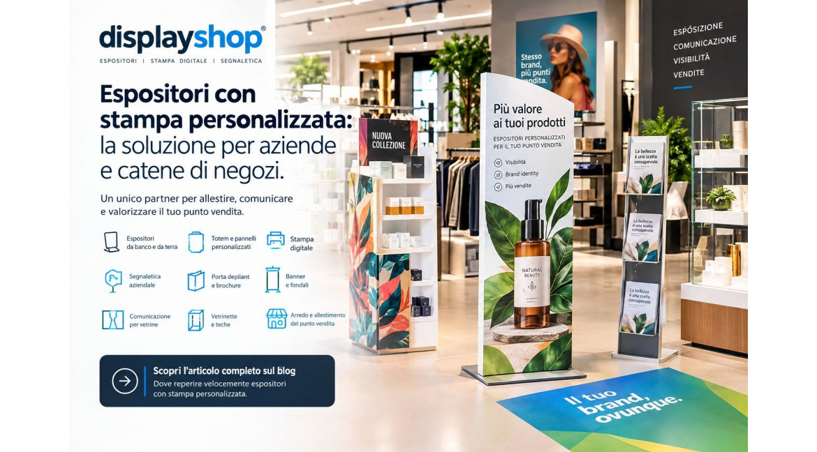 DOVE REPERIRE VELOCEMENTE ESPOSITORI CON STAMPA PERSONALIZZATA?