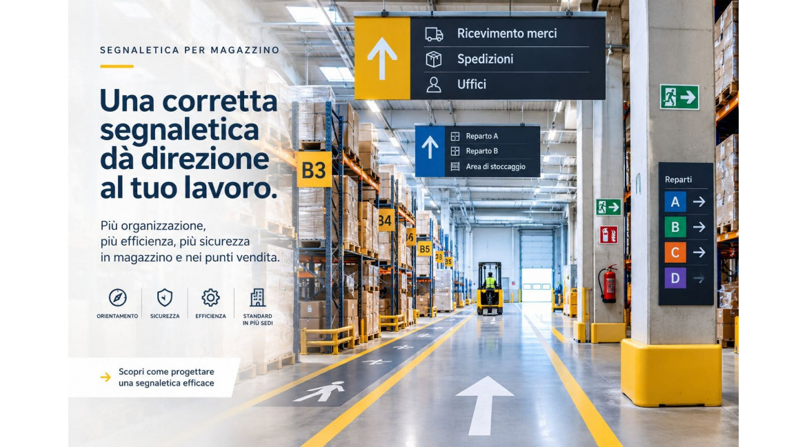 COME UNA CORRETTA SEGNALETICA AIUTA A LAVORARE MEGLIO IN UN GRANDE MAGAZZINO