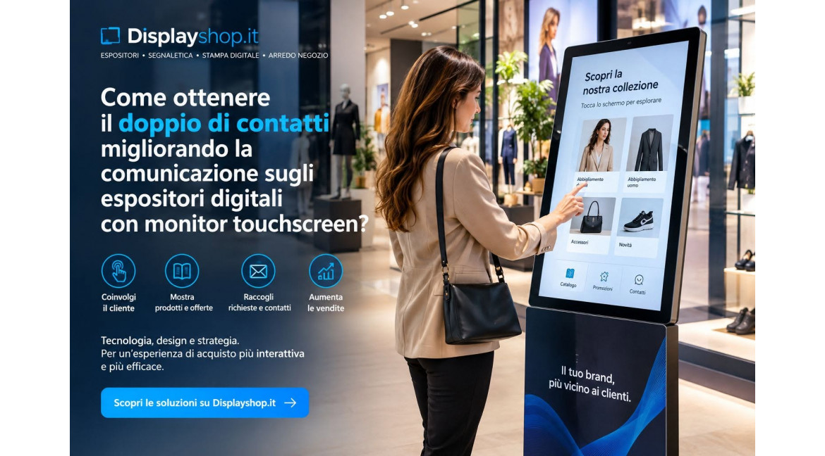 COME OTTENERE IL DOPPIO DEI CONTATTI CON ESPOSITORI DIGITALI E MONITOR TOUCHSCREEN